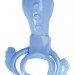 Виброкольцо с клиторальным стимулятором, цвет: голубой