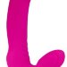 Силиконовый безремневой страпон с вибрацией, цвет: розовый