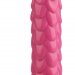 Реалистичный фаллоимитатор с чешуйками на присоске - 24 см, цвет: розовый