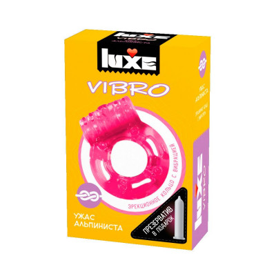 Эрекционное виброкольцо Luxe VIBRO Ужас Альпиниста + презерватив