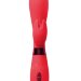 Вибратор Leyla с клиторальным отростком - 20,5 см, цвет: красный