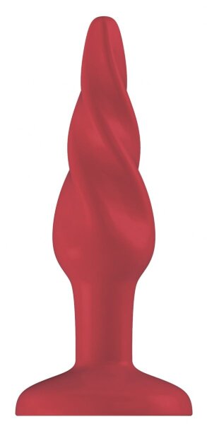 Красная витая анальная пробка Rounded 5 Inch - 12,7 см.
