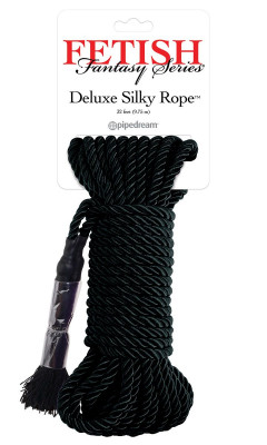 Веревка для фиксации Pipedream Deluxe Silky Rope, цвет: черный - 9,75 м