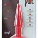 Анальная втулка Pure, цвет: красный - 11,5 см