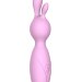 Мини-вибратор Emily с ушками - 16 см, цвет: розовый