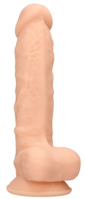 Фаллоимитатор Silicone Dildo With Balls - 17,8 см, цвет: телесный