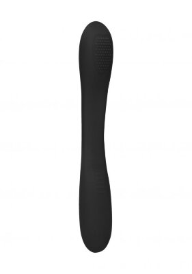 Двухсторонний вибратор Flex - 21,5 см, цвет: черный