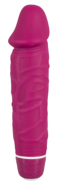 Вибратор-реалистик Vibra Lotus - 15,5 см, цвет: ярко-розовый