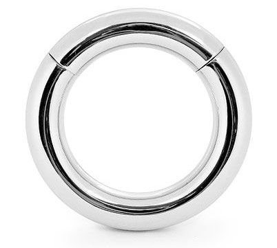 Малое эрекционное кольцо на магнитах, цвет: серебристый