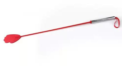 Стек с металлической хромированной ручкой, цвет: красный - 62 см