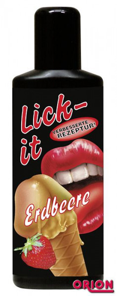 Съедобная смазка Lick It Erdbeere со вкусом земляники - 50 мл.