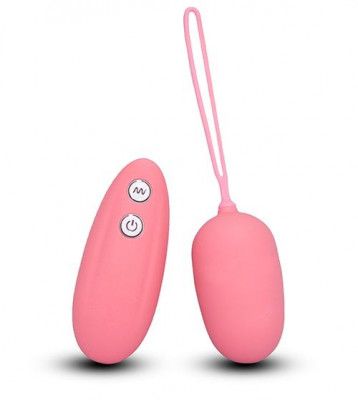 Виброяйцо UltraSeven Remote Control Egg с пультом дистанционного управления, цвет: розовый
