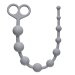 Анальная цепочка Orgasm Beads, цвет: серый - 33,5 см