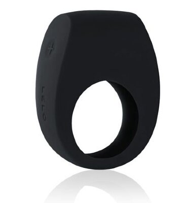 Эрекционное кольцо Tor 2 с вибрацией, цвет: черный