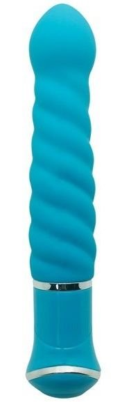 Спиралевидный вибратор ECSTASY Charismatic Vibe - 20,7 см, цвет: голубой