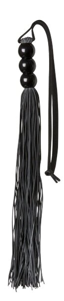 Мини-плеть Rubber Whip, цвет: черный - 43 см