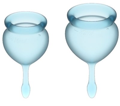 Набор менструальных чаш Feel good Menstrual Cup, цвет: голубой
