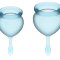 Набор менструальных чаш Feel good Menstrual Cup, цвет: голубой