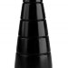 Рельефный анальный конус - 18,7 см, цвет: черный