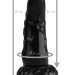 Черная анальная втулка с венками - 18 см.