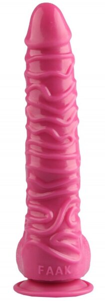 Реалистичный фаллоимитатор на присоске - 26,5 см, цвет: розовый