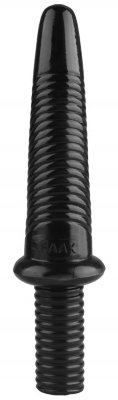 Анальный реалистичный стимулятор - 31 см, цвет: черный
