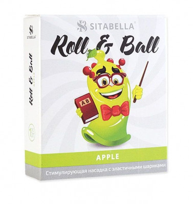 Стимулирующий презерватив-насадка Roll Ball Apple