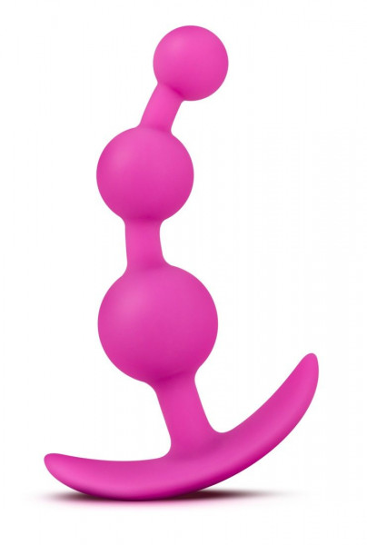 Анальная цепочка Luxe Be Me 3, цвет: розовый - 13,3 см