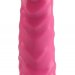 Розовая рельефная анальная втулка - 22,5 см.