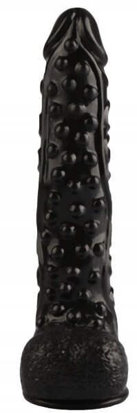 Реалистичный фаллоимитатор на присоске - 26,5 см, цвет: черный