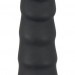 Вибратор Bendy Ripple с ребрами, цвет: черный - 16,5 см