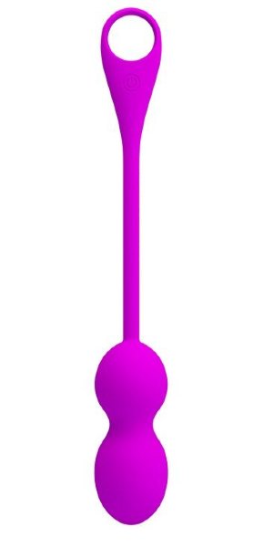 Вагинальные шарики Elvira с управлением через смартфон, цвет: лиловый