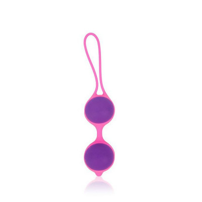 Вагинальные шарики Cosmo, цвет: фиолетово-розовый