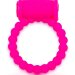 Малоэластичное эрекционное кольцо с вибрацией, цвет: розовый