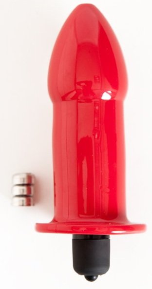 Водонепроницаемая вибровтулка - 10,5 см, цвет: красный