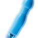 Гибкий вибромассажер Powder Puff Massager - 17,1 см, цвет: голубой