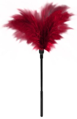 Пластиковая метелочка с красными перышками Small Feather Tickler - 32 см
