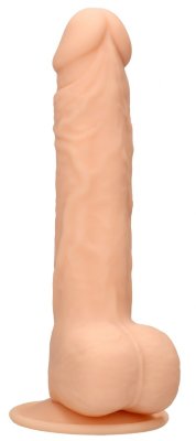 Фаллоимитатор Silicone Dildo With Balls - 24 см, цвет: телесный