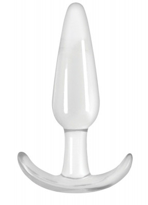 Анальная пробка Jelly Rancher Smooth T-Plug, цвет: прозрачный - 11 см