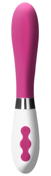 Гладкий вибратор Atlas - 20,5 см, цвет: розовый