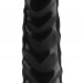 Черная рельефная анальная втулка - 22,5 см.