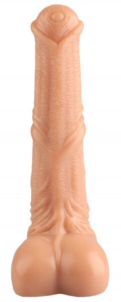 Фаллоимитатор-реалистик с мошонкой - 25 см, цвет: телесный