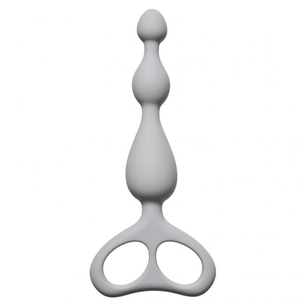 Анальная цепочка Ultimate Beads, цвет: серый - 17 см