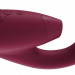 Бесконтактный клиторальный стимулятор Womanizer DUO с вагинальным отростком, цвет: бордовый