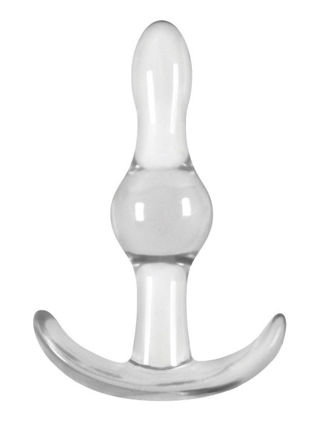 Анальная пробка Jelly Rancher Wave T-Plug, цвет: прозрачный - 9,7 см