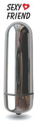 Гладкая вибропуля Sexy Friend - 8,3 см, цвет: серебристый