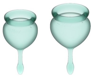 Набор менструальных чаш Feel good Menstrual Cup, цвет: темно-зеленый