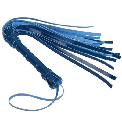 Многохвостая лаковая плеть - 40 см, цвет: синий