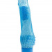 Водонепроницаемый вибратор Jelly Joy Rough Ridges Multispeed Vibe, цвет: голубой - 18 см