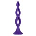Анальная елочка Silicone Triple Probe - 14,5 см, цвет: фиолетовый